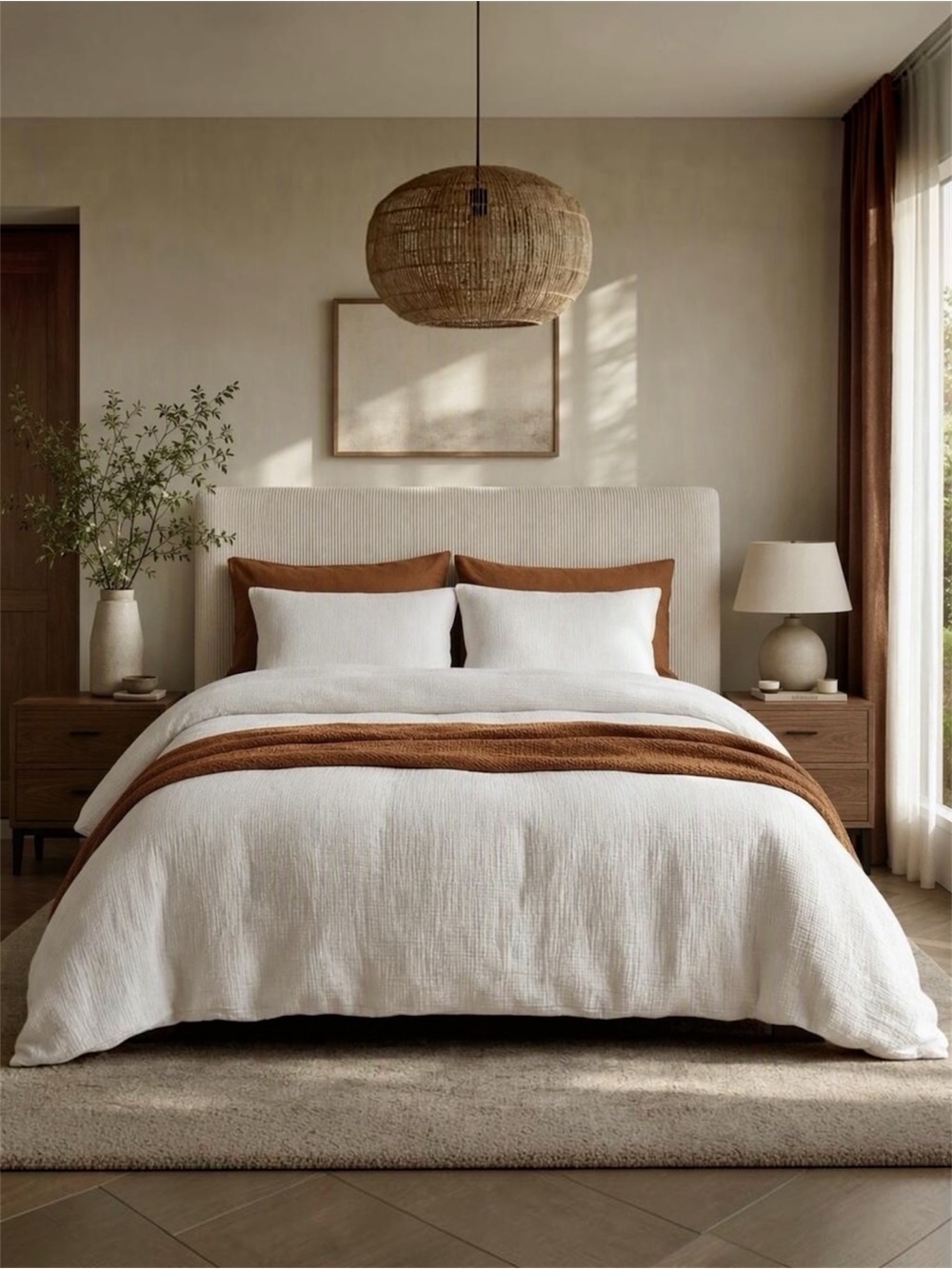 NEW Anthropologie White Boho Muslin Cotton Gauze Luxury Duvet Bedding & Sham Set